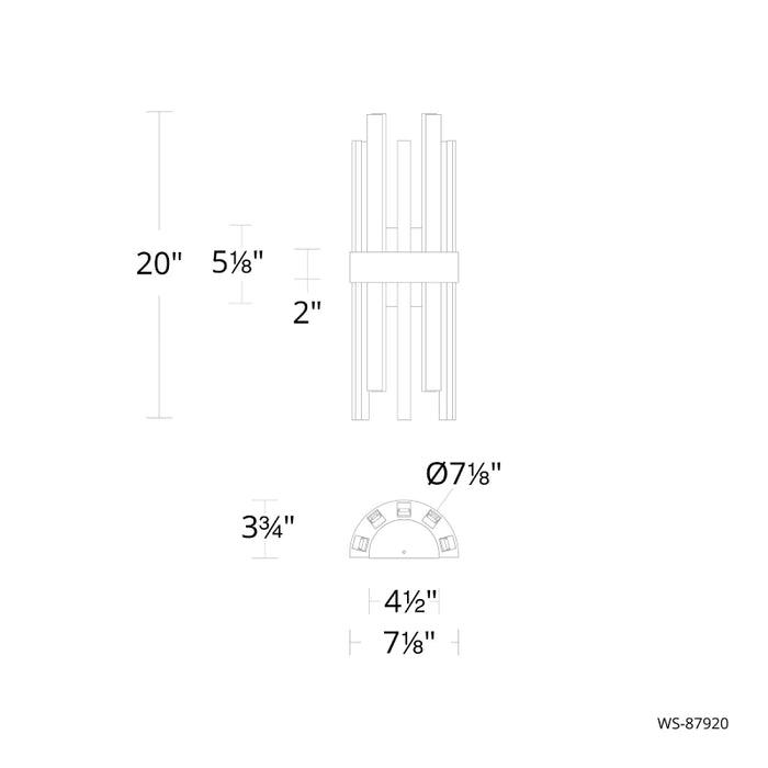 Modern Forms WS-87920 Harmonix 20" Tall LED Wall Sconce