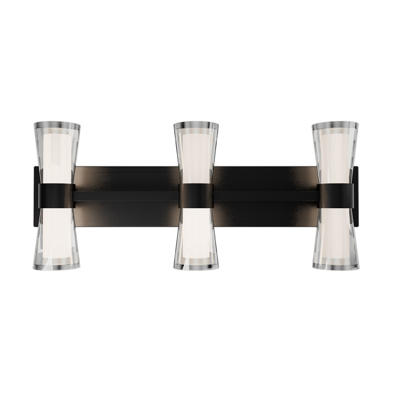 dweLED WS-91524 Hourglass 3-lt 24" LED Vanity - Black