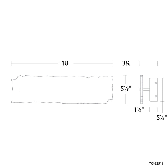 Modern Forms WS-92518 Taffeta 18" Tall LED Wall Sconce
