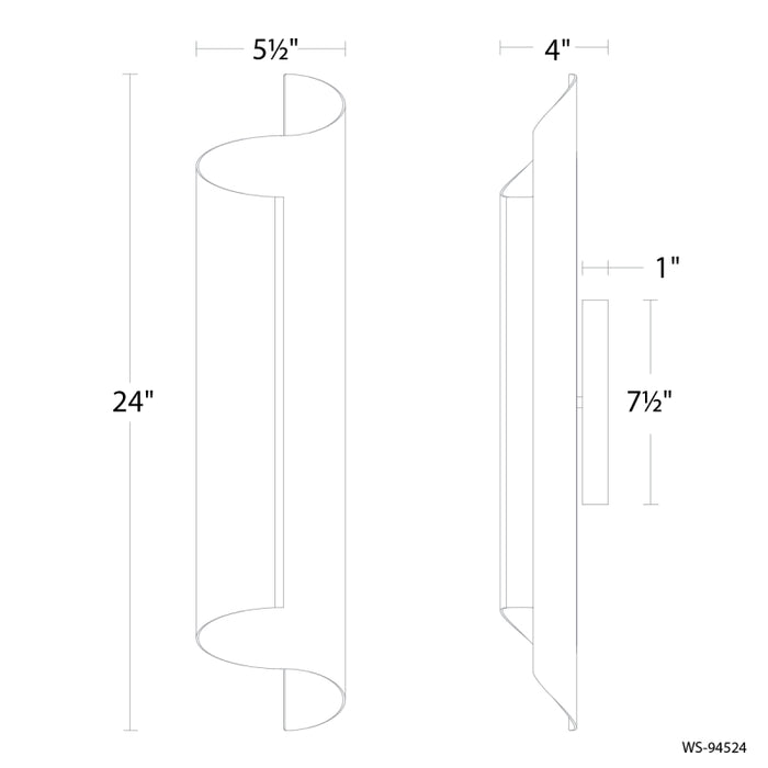 Modern Forms WS-94524 Pirouette 24" Tall LED Wall Sconce