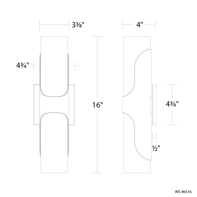 Modern Forms WS-96516 Royce 16" Tall LED Wall Sconce