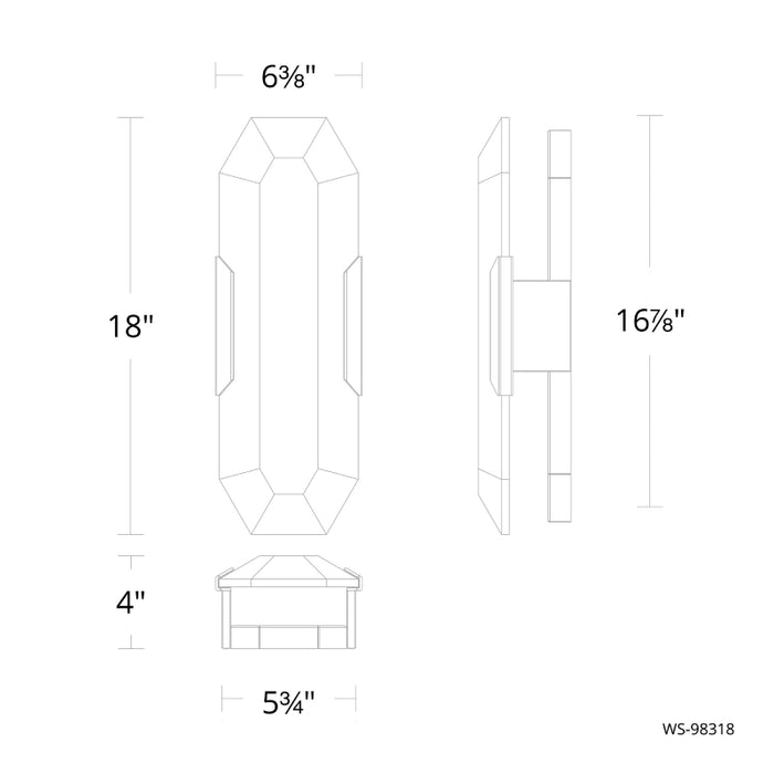 Modern Forms WS-98318 Toulouse 18" Tall LED Bath Light