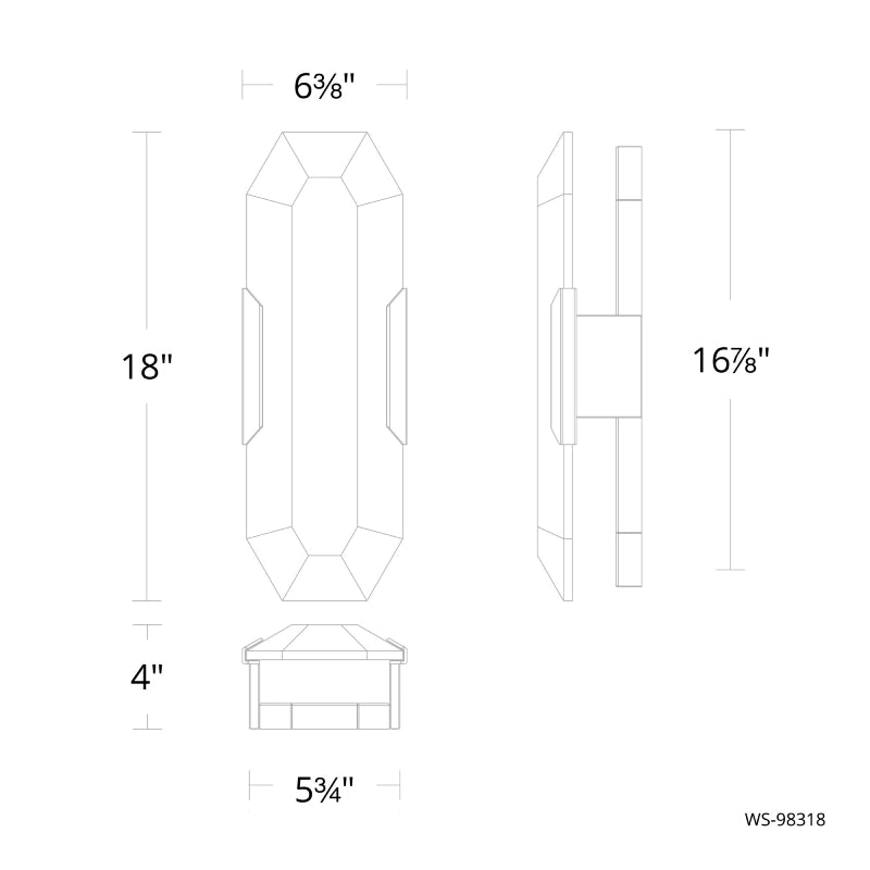 Modern Forms WS-98318 Toulouse 18" Tall LED Bath Light