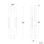 Modern Forms WS-98324 Toulouse 1-lt 24" Tall LED Wall Sconce