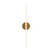 dweLED WS-99527 Lanky 1-lt 28" Tall LED Wall Sconce - Aged Brass