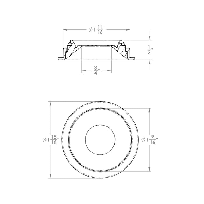 CSL WS-AIC-1 Whisper Flex LED Round Adjustable Trim