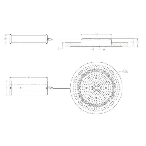 CSL WS-IC Whisper LED Standard Recessed Downlight, Round Mud In