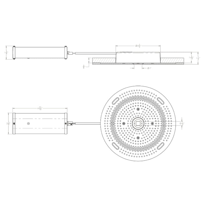 CSL WS-IC WHISPER 6" LED Standard Recessed Downlight, Square Mud In