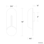 Modern Forms WS-W10516 Clog 16" Tall LED Outdoor Wall Sconce