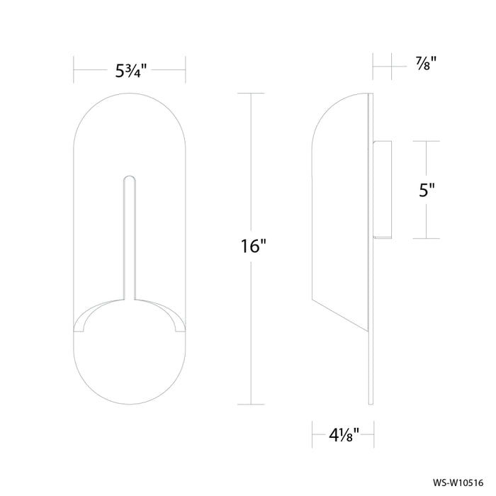 Modern Forms WS-W10516 Clog 16" Tall LED Outdoor Wall Sconce