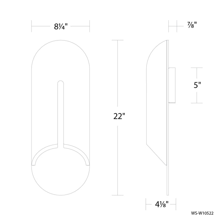 Modern Forms WS-W10522 Clog 22" Tall LED Outdoor Wall Sconce
