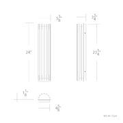 dweLED WS-W17524 Moline 1-lt 24" Tall LED Outdoor Wall Sconce