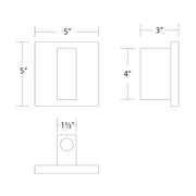 WAC WS-W230205 Vue 9W LED Outdoor Wall Sconce