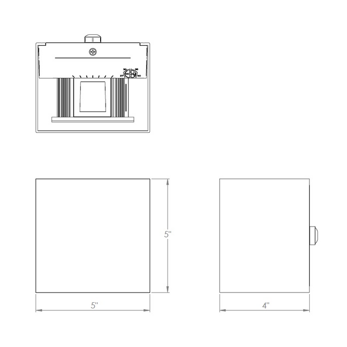 WAC WS-W230405 Window 2-lt 5" LED Outdoor Wall Sconce