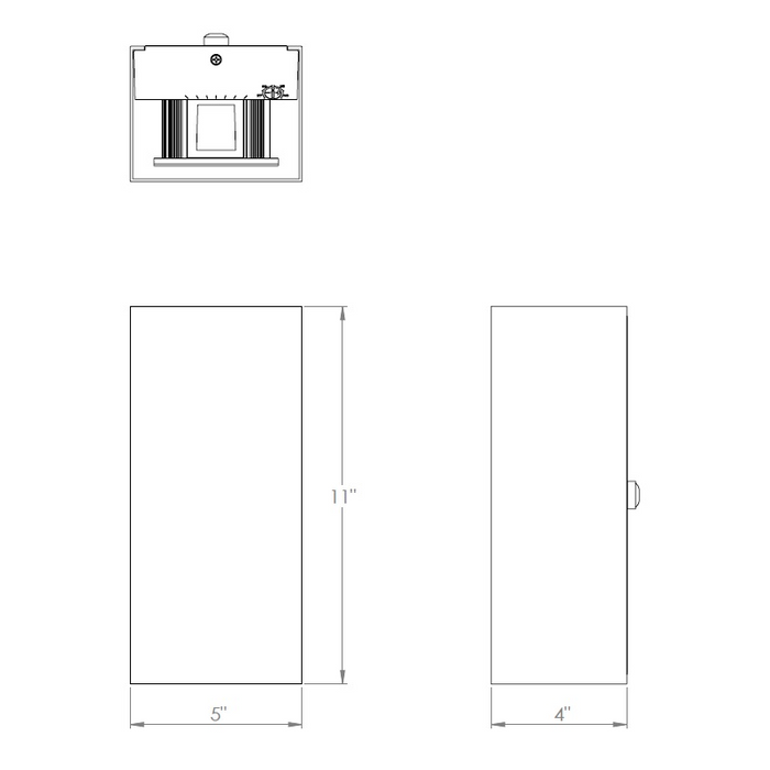 WAC WS-W230411 Window 2-lt 11" Tall LED Outdoor Wall Sconce