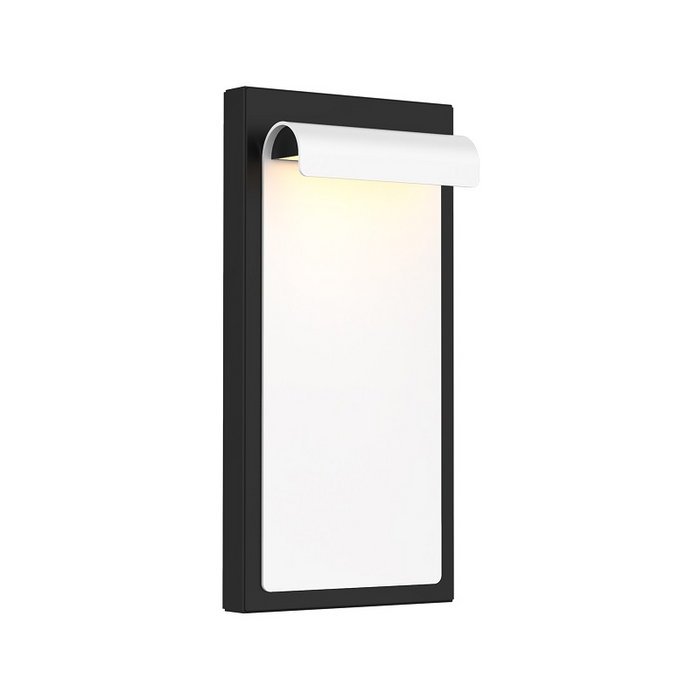 WAC WS-W250212 Cap 1-lt 12" Tall LED Outdoor Wall Sconce, 5CCT - White on Black