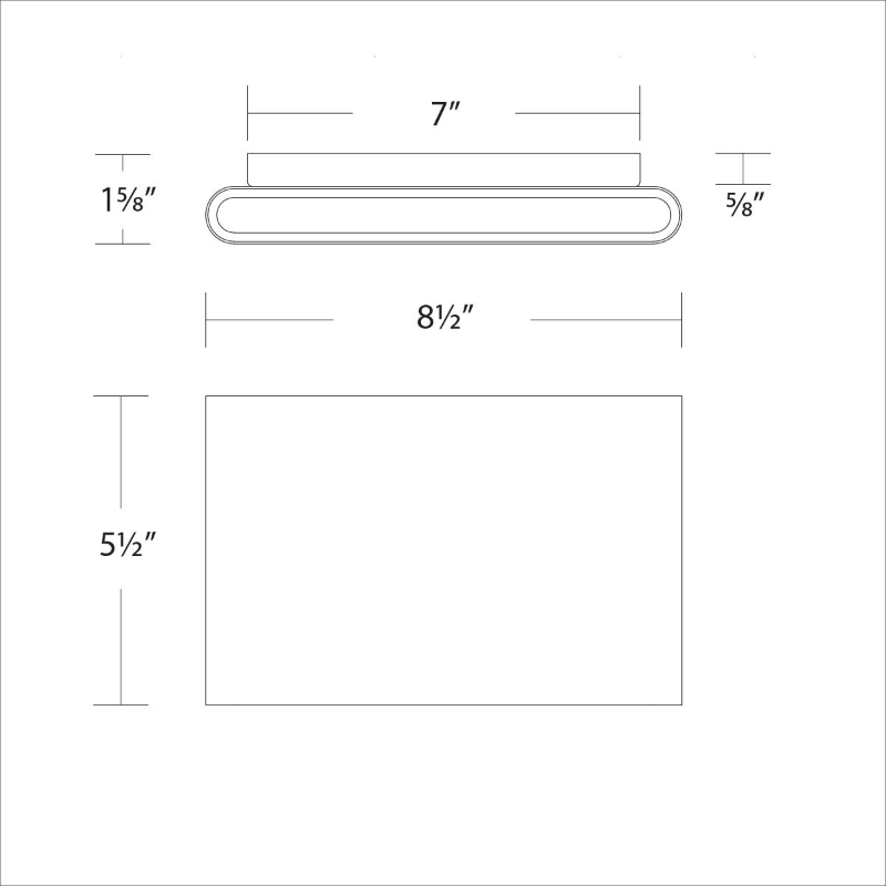 WAC WS-W250305 Tablet 2-lt 9" LED Outdoor Wall Sconce, 5CCT