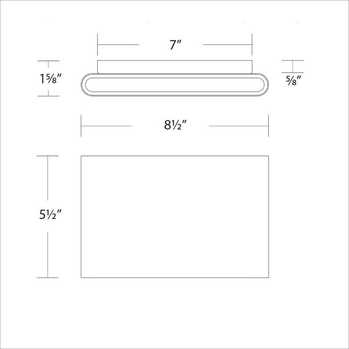 WAC WS-W250305 Tablet 2-lt 9" LED Outdoor Wall Sconce, 5CCT