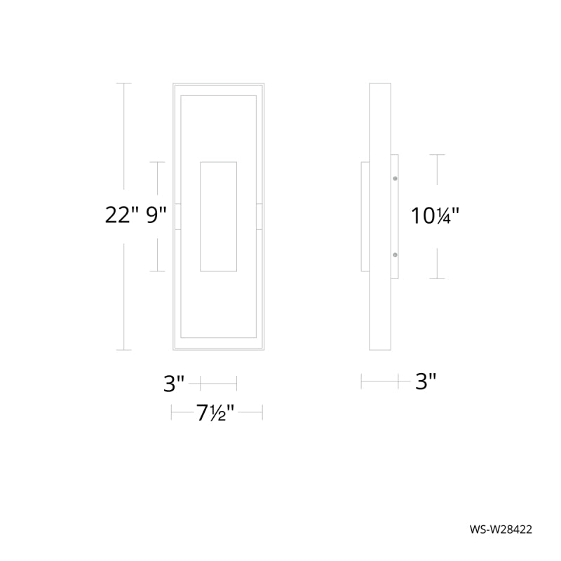 Modern Forms WS-W28422 Boxie 22" Tall LED Outdoor Wall Sconce