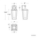 dweLED WS-W33516 Manchester 1-lt 16" Tall LED Outdoor Wall Sconce