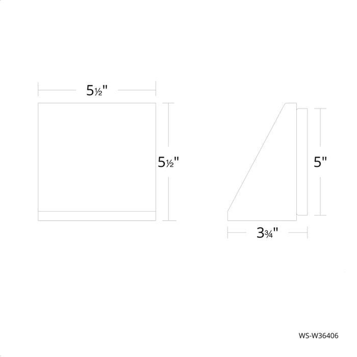 Modern Forms WS-W36406 Flue 6" Tall LED Outdoor Wall Sconce