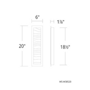 dweLED WS-W38520 Wavelet 1-lt 20" Tall LED Outdoor Wall Sconce