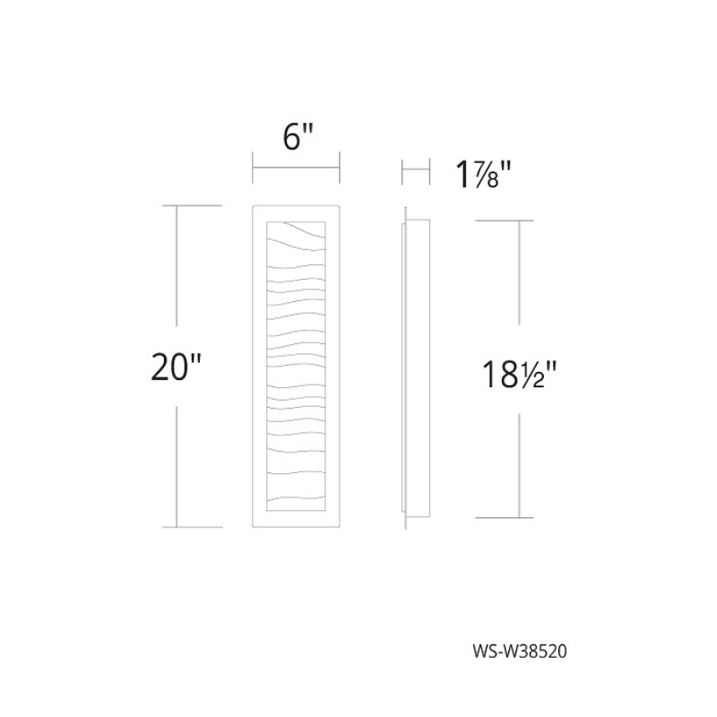 dweLED WS-W38520 Wavelet 1-lt 20" Tall LED Outdoor Wall Sconce