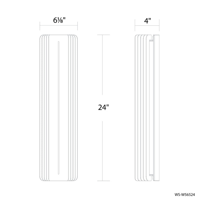 Modern Forms WS-W56524 Kane 24" Tall LED Outdoor Wall Sconce