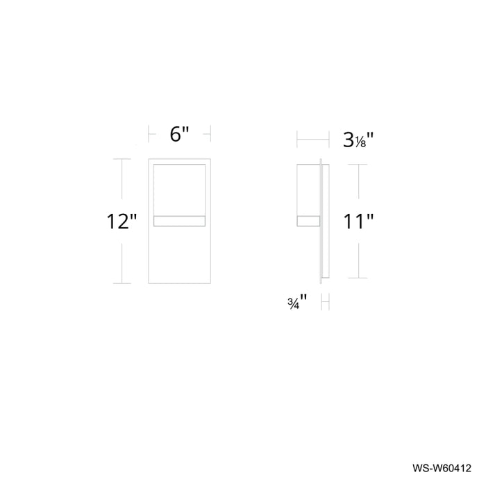 Modern Forms WS-W60412 Draped 12" Tall LED Outdoor Wall Sconce