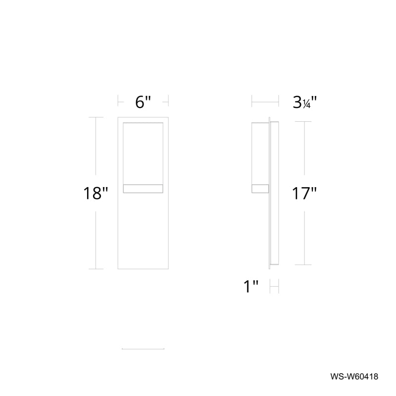 Modern Forms WS-W60418 Draped 18" Tall LED Outdoor Wall Sconce