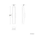 dweLED WS-W63524 Jordan 1-lt 24" Tall LED Outdoor Wall Sconce