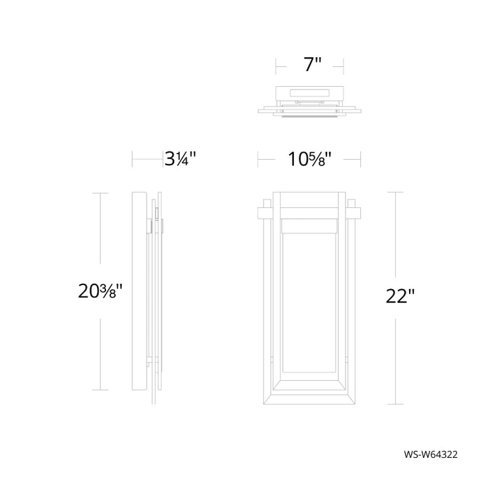 Modern Forms WS-W64322 Haze 22" Tall LED Wall Sconce