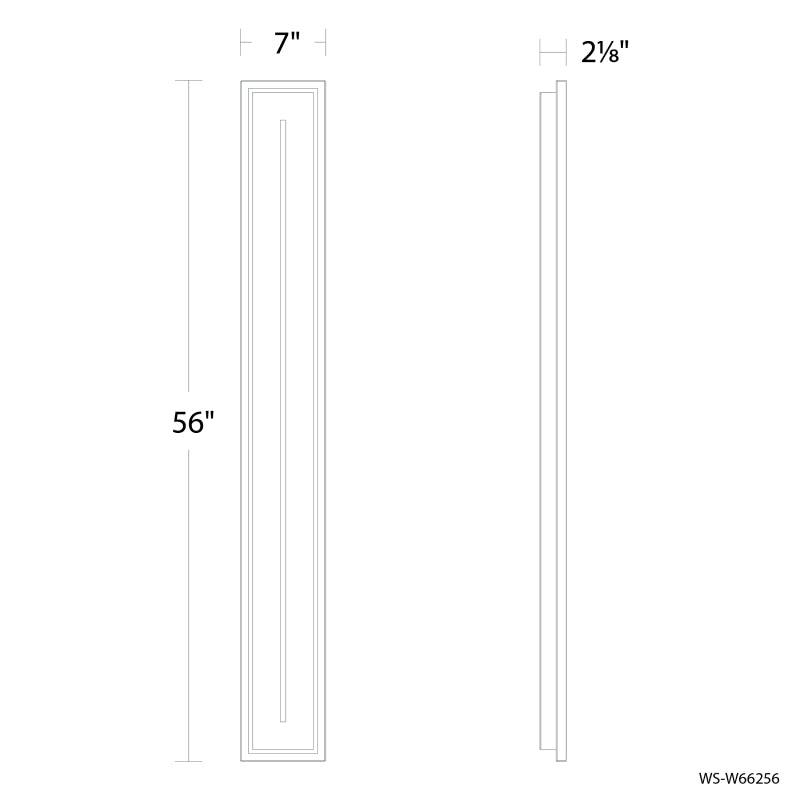 Modern Forms WS-W66256 Midnight 56" Tall LED Outdoor Wall Sconce
