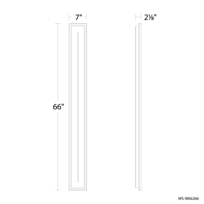 Modern Forms WS-W66266 Midnight 66" Tall LED Outdoor Wall Sconce