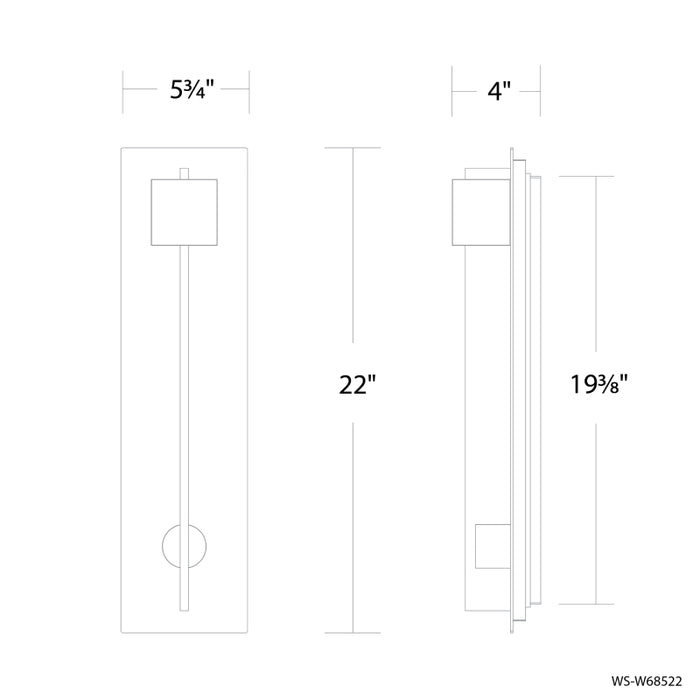 Modern Forms WS-W68522 Scepter 22" Tall LED Outdoor Wall Sconce