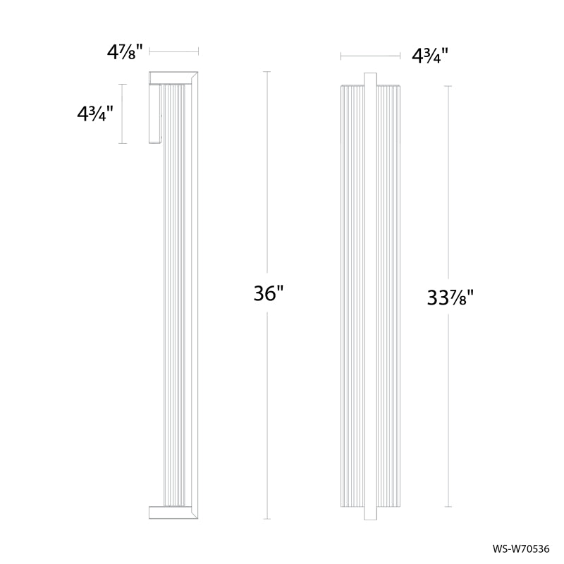 Modern Forms WS-W70536 Krimp 36" Tall LED Outdoor Wall Sconce
