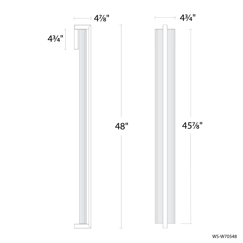 Modern Forms WS-W70548 Krimp 48" Tall LED Outdoor Wall Sconce