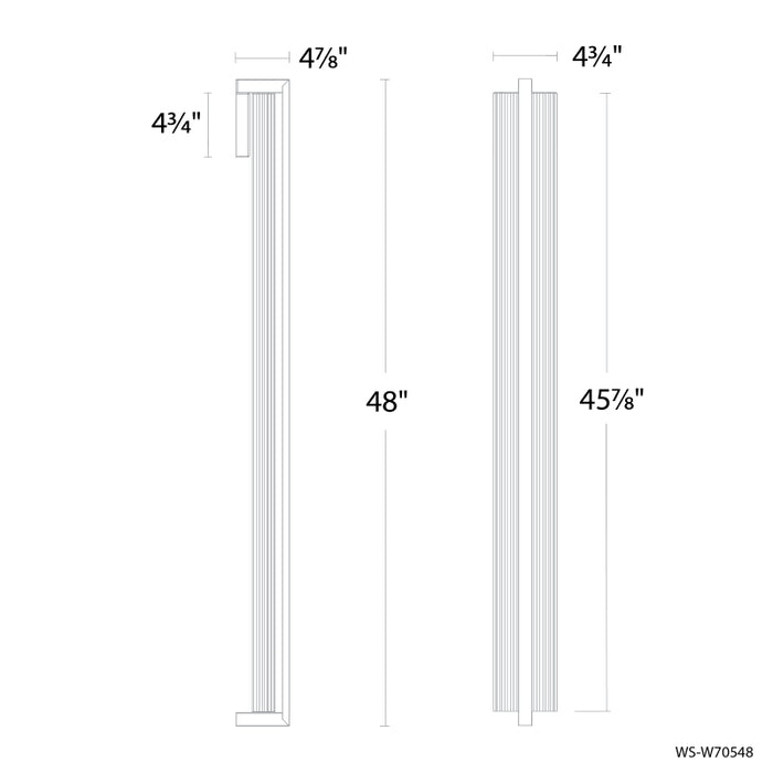 Modern Forms WS-W70548 Krimp 48" Tall LED Outdoor Wall Sconce