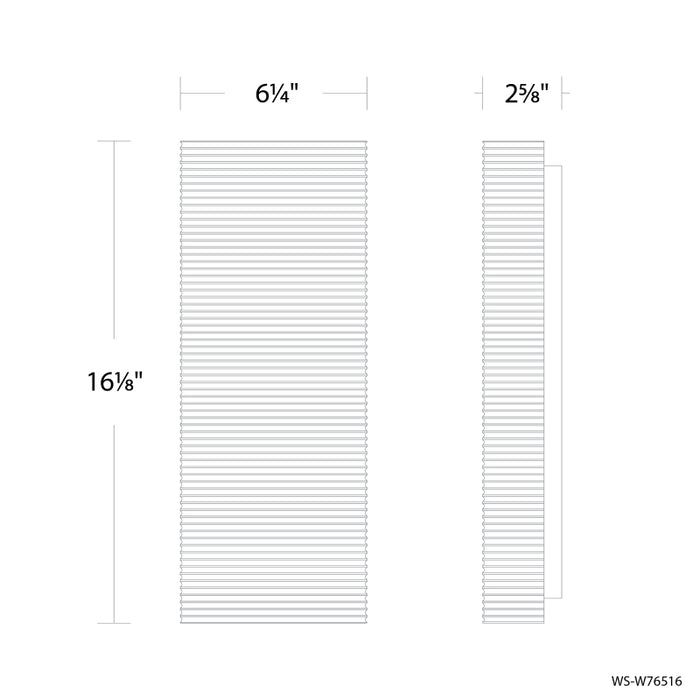 Modern Forms WS-W76516 Pillar 16" Tall LED Outdoor Wall Sconce