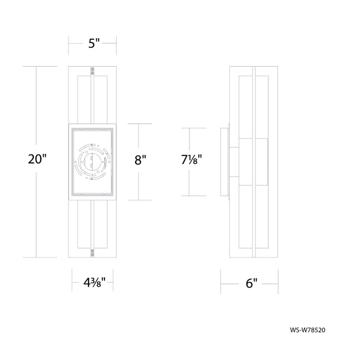 Modern Forms WS-W78520 Gander 20" Tall LED Outdoor Wall Sconce