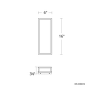 dweLED WS-W89516 Beech 1-lt 16" Tall LED Outdoor Wall Sconce