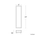 dweLED WS-W89524 Beech 1-lt 24" Tall LED Outdoor Wall Sconce