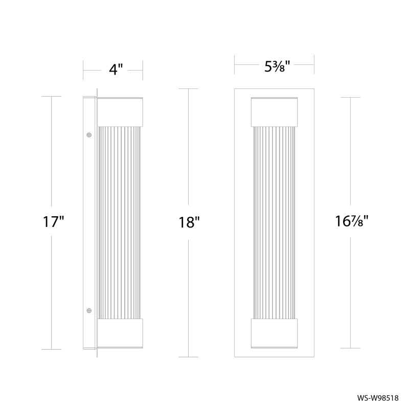 Modern Forms WS-W98518 Chyzel 18" Tall LED Outdoor Wall Sconce