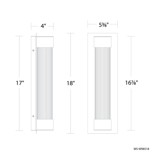 Modern Forms WS-W98518 Chyzel 18" Tall LED Outdoor Wall Sconce