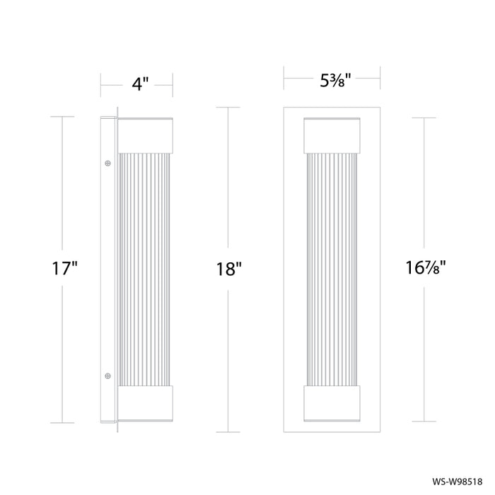 Modern Forms WS-W98518 Chyzel 18" Tall LED Outdoor Wall Sconce