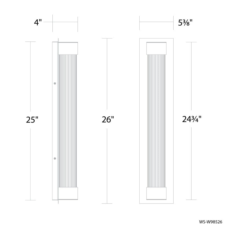 Modern Forms WS-W98526 Chyzel 26" Tall LED Outdoor Wall Sconce