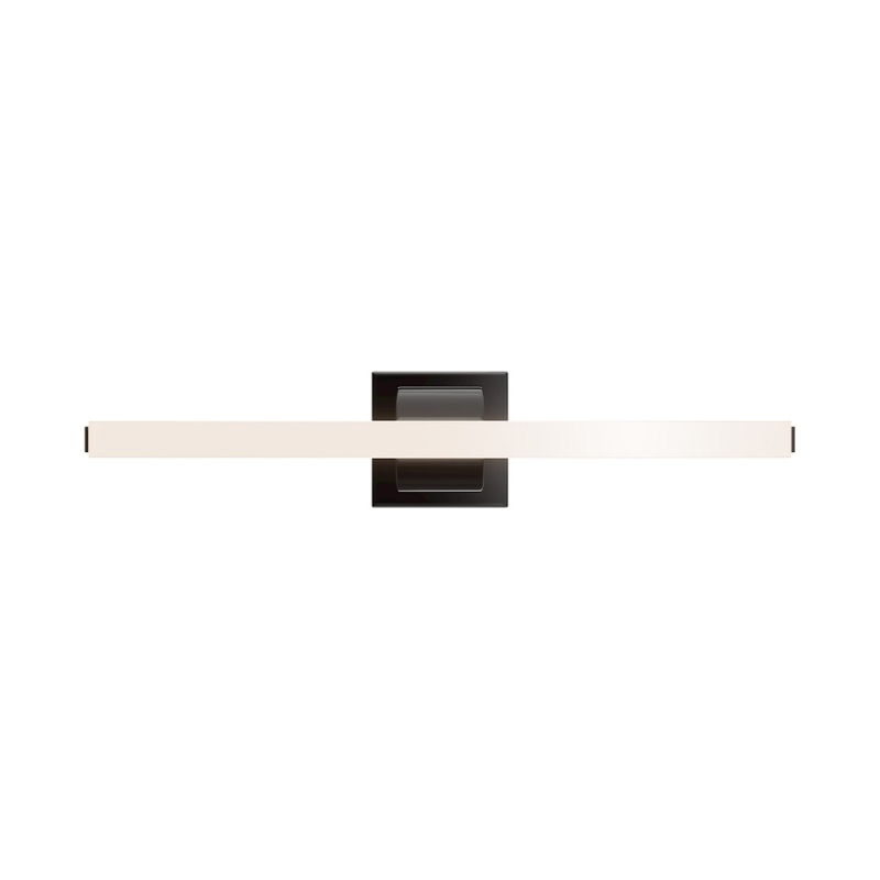 dweLED WS103624 Flatte 1-lt 24" LED Vanity, 4CCT - Black Chrome