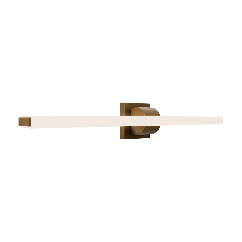 dweLED WS103634 Flatte 1-lt 34" LED Vanity, 4CCT - Aged Brass