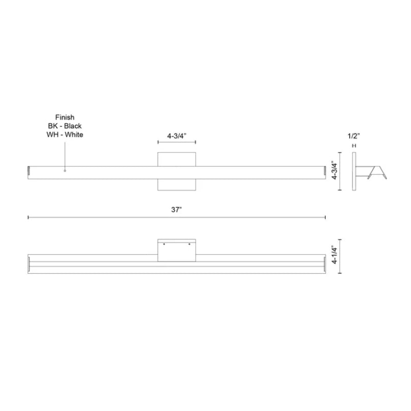 Kuzco WS10437 Galleria 1-lt 37" LED Wall Sconce