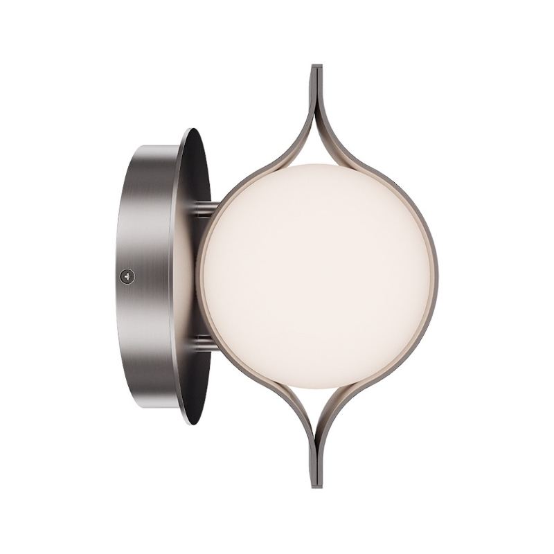 dweLED WS104609 Ellaria 1-lt 9" Tall LED Bath & Wall Sconce - Brushed Nickel